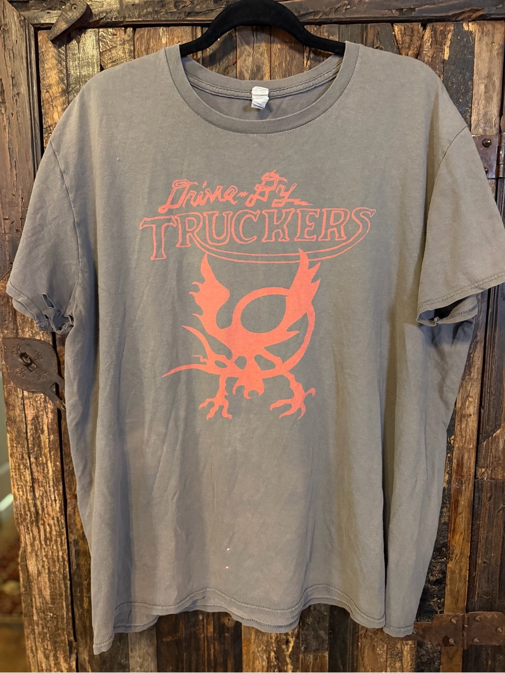 Vintage Drive-By Truckers Cooley Bird T Shirt Anvil Gray Red DBT Band Tee XL